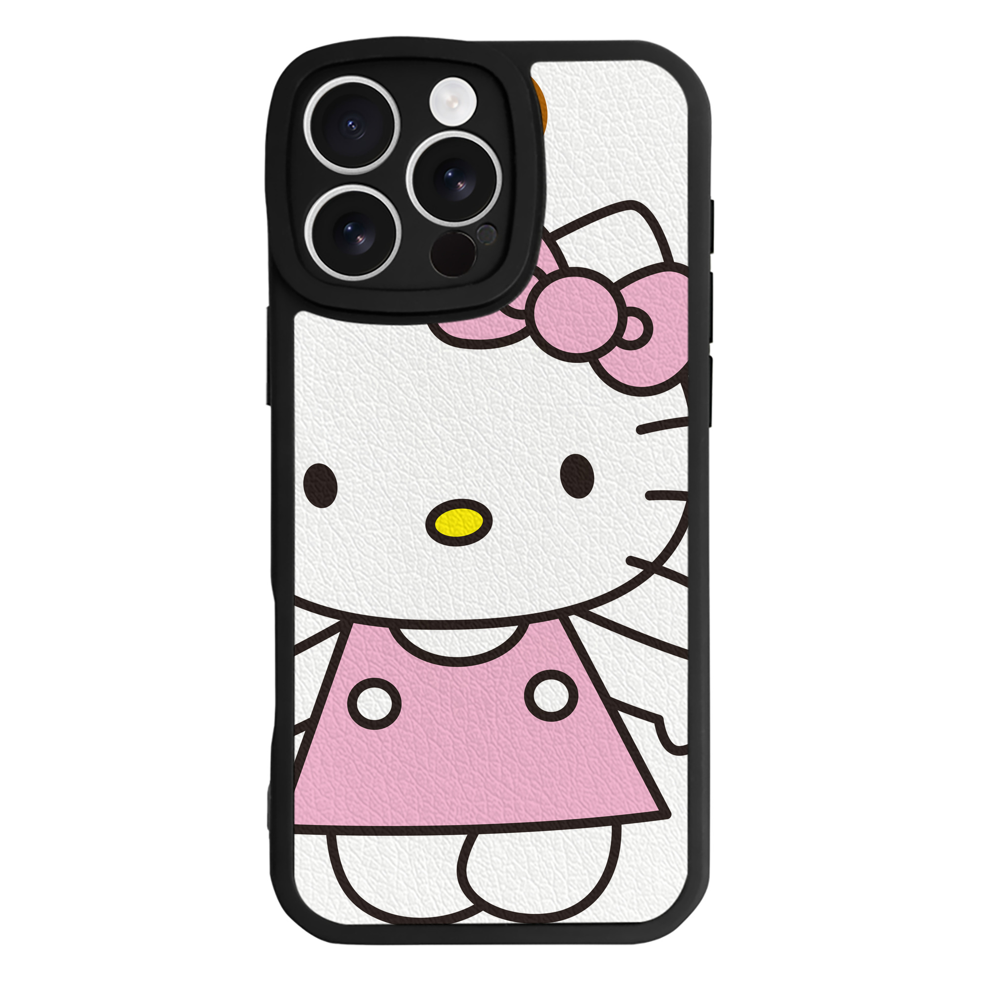 （画像用） Hello Kitty ハローキティ 【iPhone 16シリーズ対応】シリコンスマホケース（レザー調） 材質：シリコン